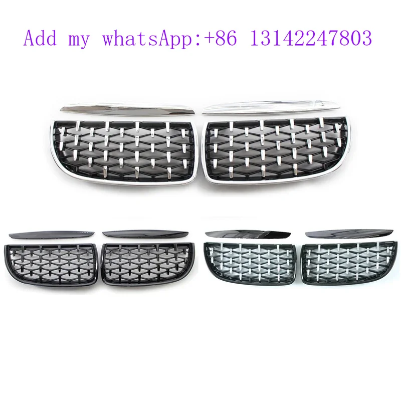 

Diamond Style Grill For 3 Series E90 E91 318i 320i 325i 328i 2005 2006 2007 2008 Gloss Black Front Bumper Grilles