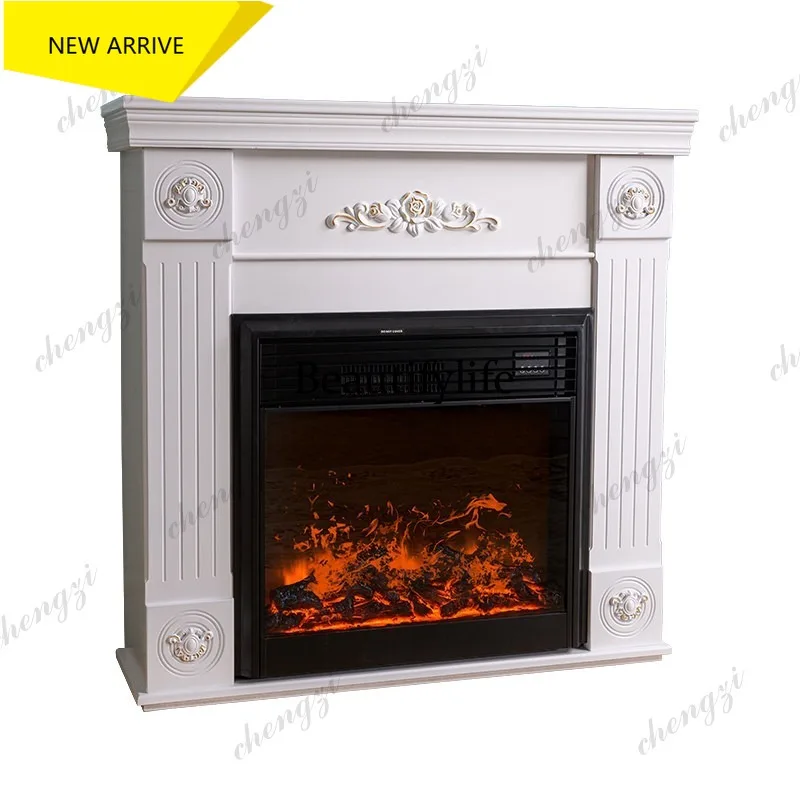 a95 Nordic fireplace European American decorative frame simple European decorative cabinet indoor living room cabinet white wall