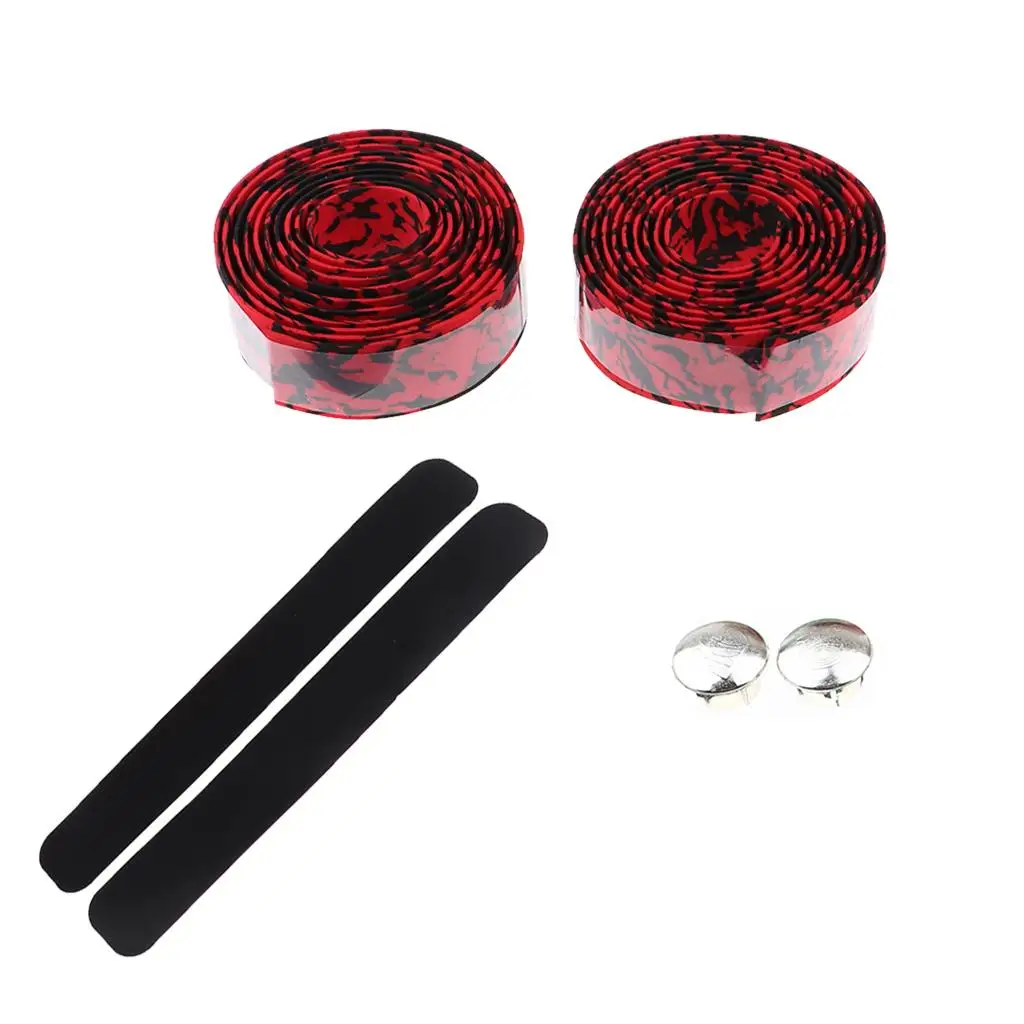 Bicycle Handlebar Tape Cork Wrap Carbon Surface Grip Band for MTB BMX Road Bike Extended Handlebar Bar Ends