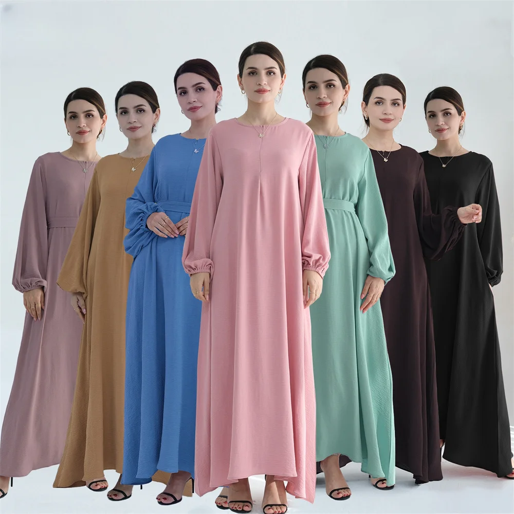 Vestido muçulmano elegante para mulheres, Abaya Dubai, árabe, Turquia vestidos modestos, Eid Ramadan, roupas islâmicas, rosa, novo, 2022