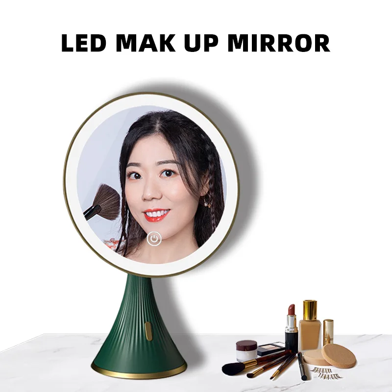 Missmeeca Casual Touch Sensor Tabletop Makeup Mirror Hot Selling Personalised Makeup Dressing Table With Lights Around Mirror