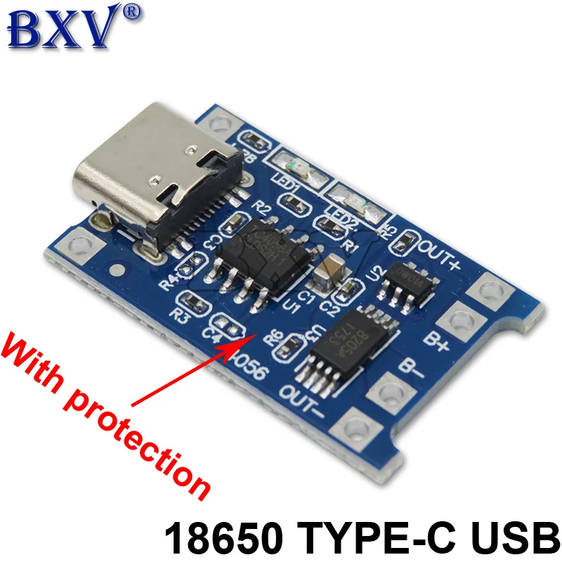 Igmopnrq 5V Micro USB 1A 18650 TP4056 Lithium Battery Charging Board TYPE-C/Micro/Mini USB With Protection Charger Module