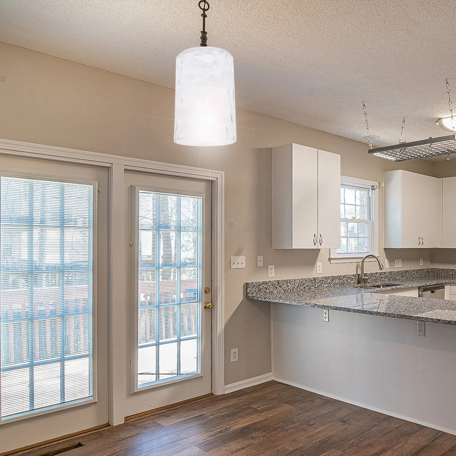 

Cylinder Glass Lampshade Clear Shade Light Fixture Replacement Easy Install High Transmission E27 Base Kitchen Bedroom