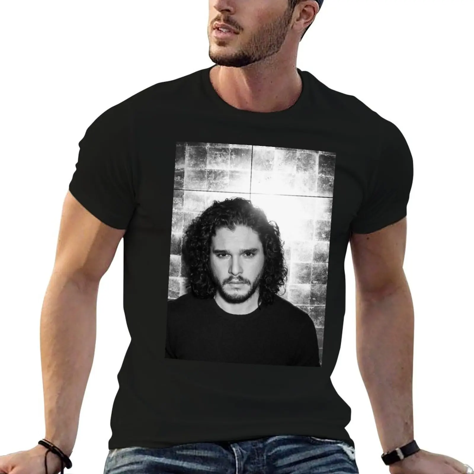 Camiseta de Kit Harrington, camiseta personalizada, camiseta divertida para hombre, camisetas de humor negro