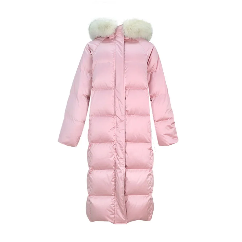 Chaquetas de largo medio con cuello de piel para mujer, abrigo largo con capucha y cuello alto, Parkas gruesas y cálidas para invierno, 2022
