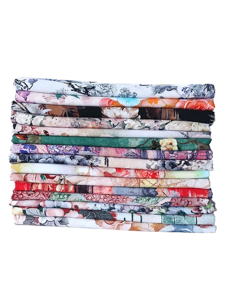 Summer Rayon Printed Fabric Per Meter for Needlework Pajamas Dress Skirt T-shirt Pants Diy Sewing Thin Soft Smooth Cloth Floral