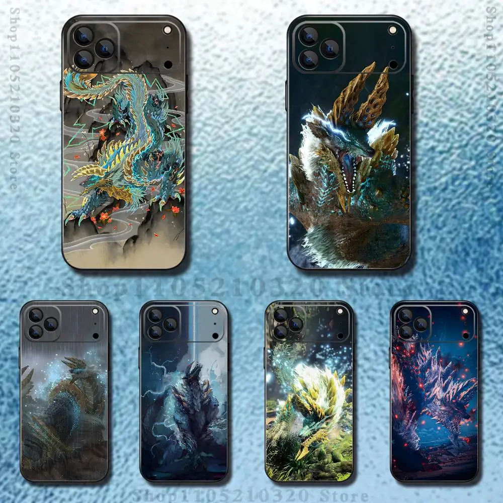 حافظة هاتف Monster Z-Zinogre Hunter لهاتف iPhone 17,16,15,14,13,12,11,Pro,Max,Plus,E,SE4,Air,Mini Black Soft Funda #1