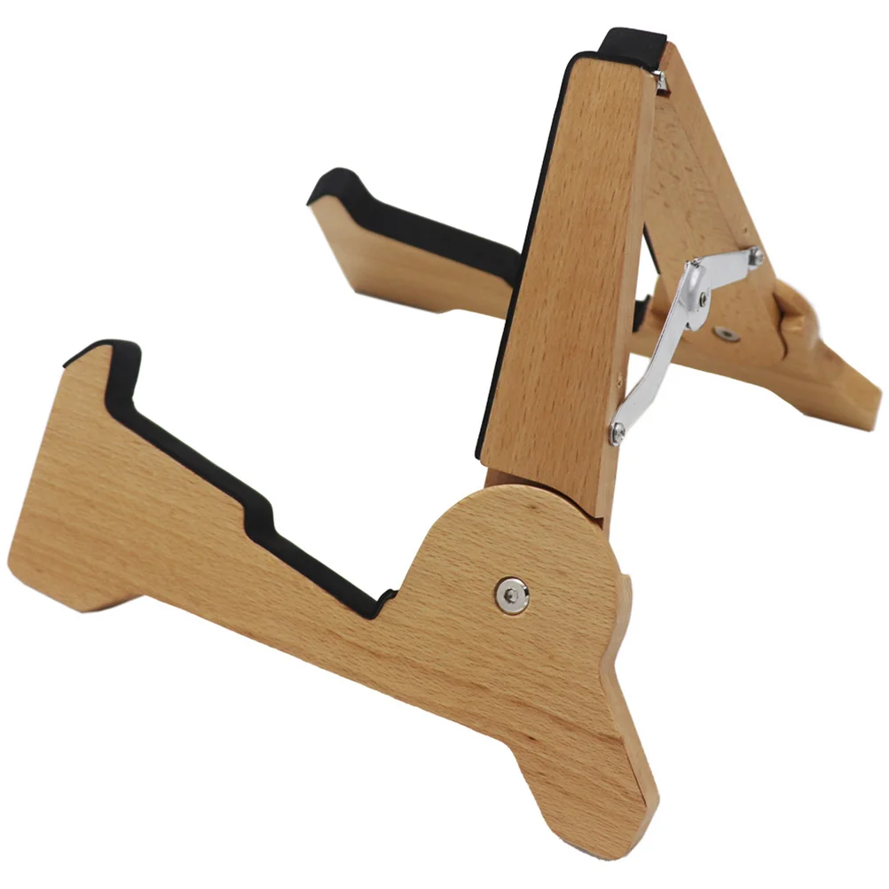 

Wooden Guitar Stand Foldable White Rack Durable Lightweight Portable Bass Instrument Holder Display Stand For Music Room Stage
