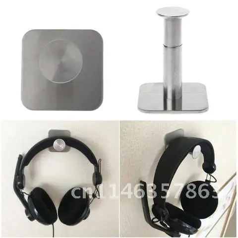 Steel Headphone Holder Portable Headsets Hanger Universal Paste Wall Desk Mount Hook For Earphones Stainless