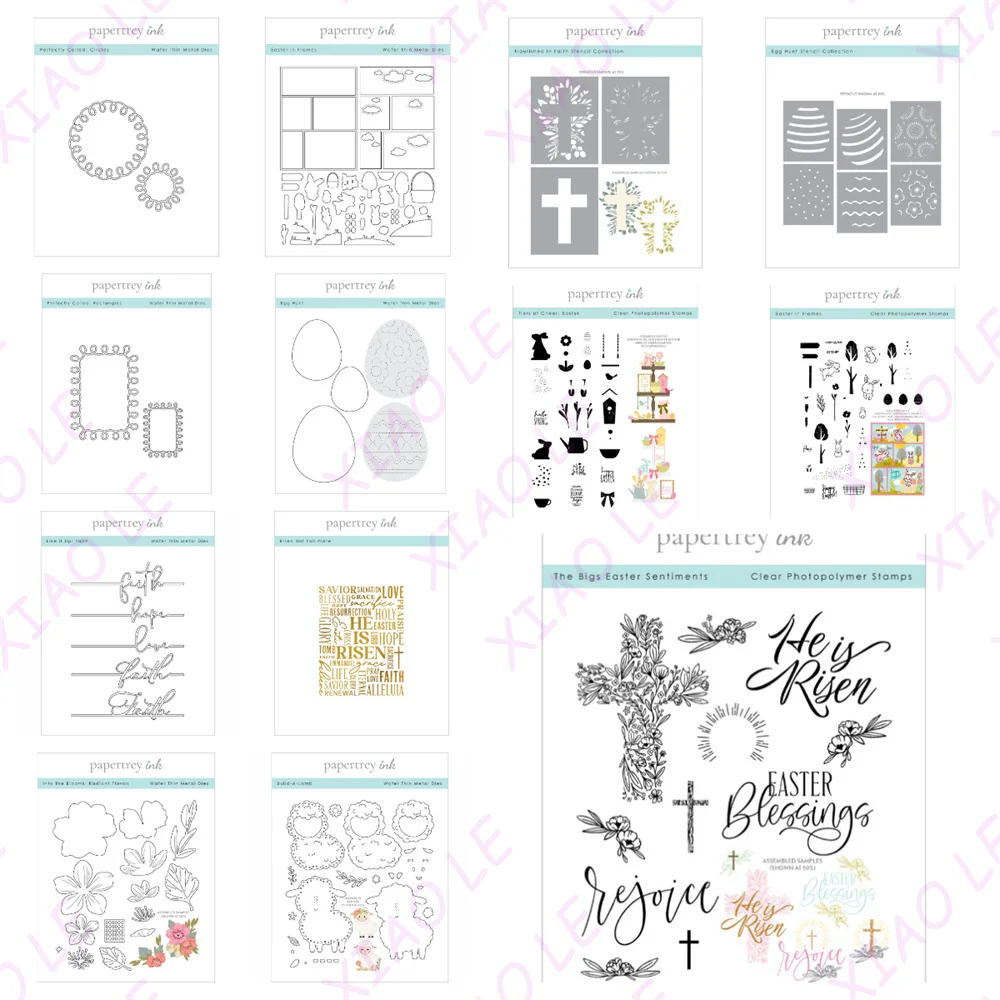

Metal Cutting Dies Stamps Stencil Bigs Easter Sentiments Die Cut For DIY Scrapbooking Album Embossing Paper Card Embossing