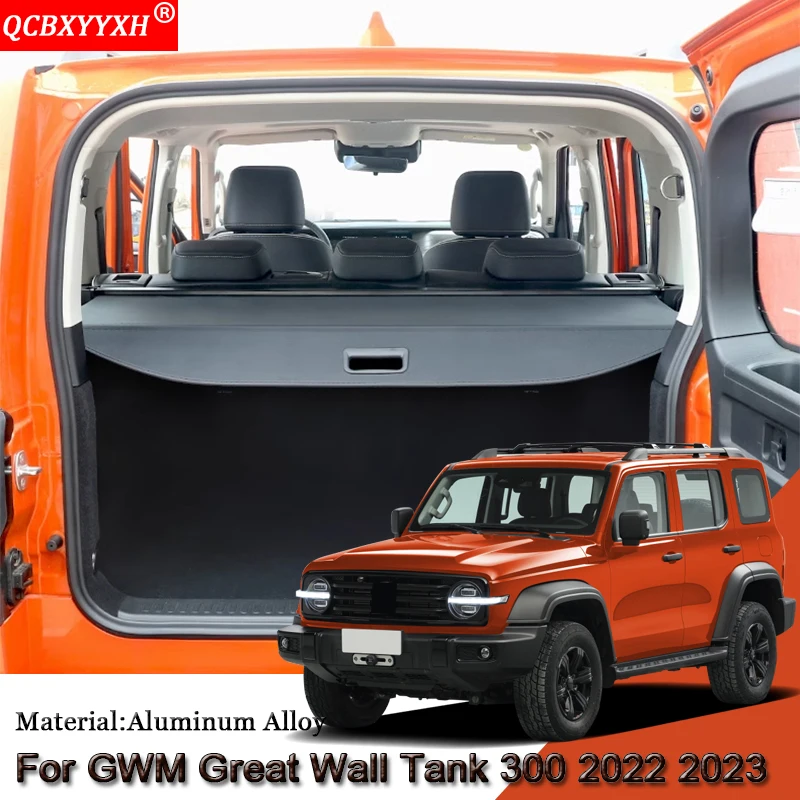 Car Styling For GWM Great Wall Tank 300 2022 2023 Car Rear Trunk Curtain Cover Rear Rack Partition Shelter Decoration Accessory