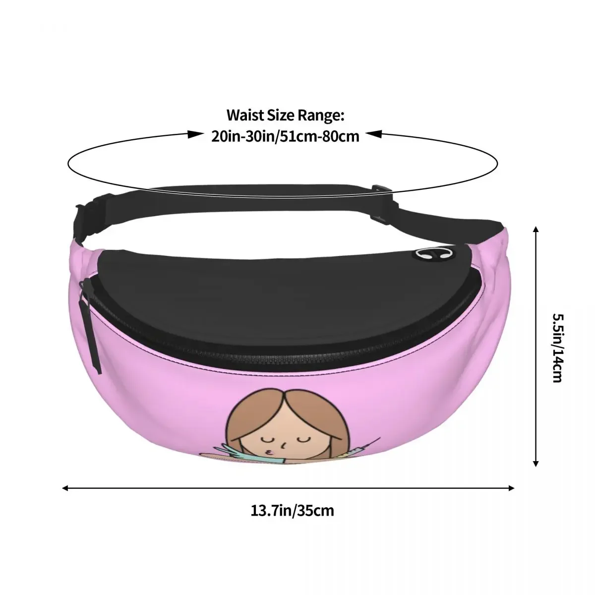 Fashion Enfermera En Apuros Doctor Nurse Medical Fanny Pack for Traveling Women