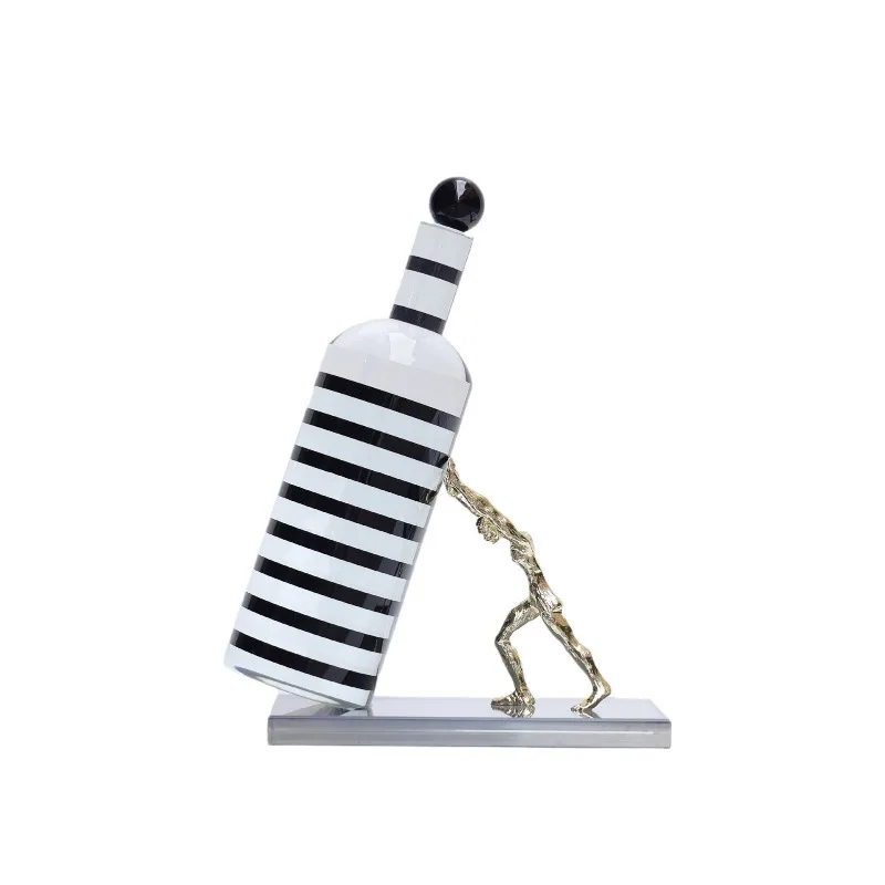

Modern simple abstract geometric crystal statuette sculpture crystal ornament hotel living room club entrance decoration