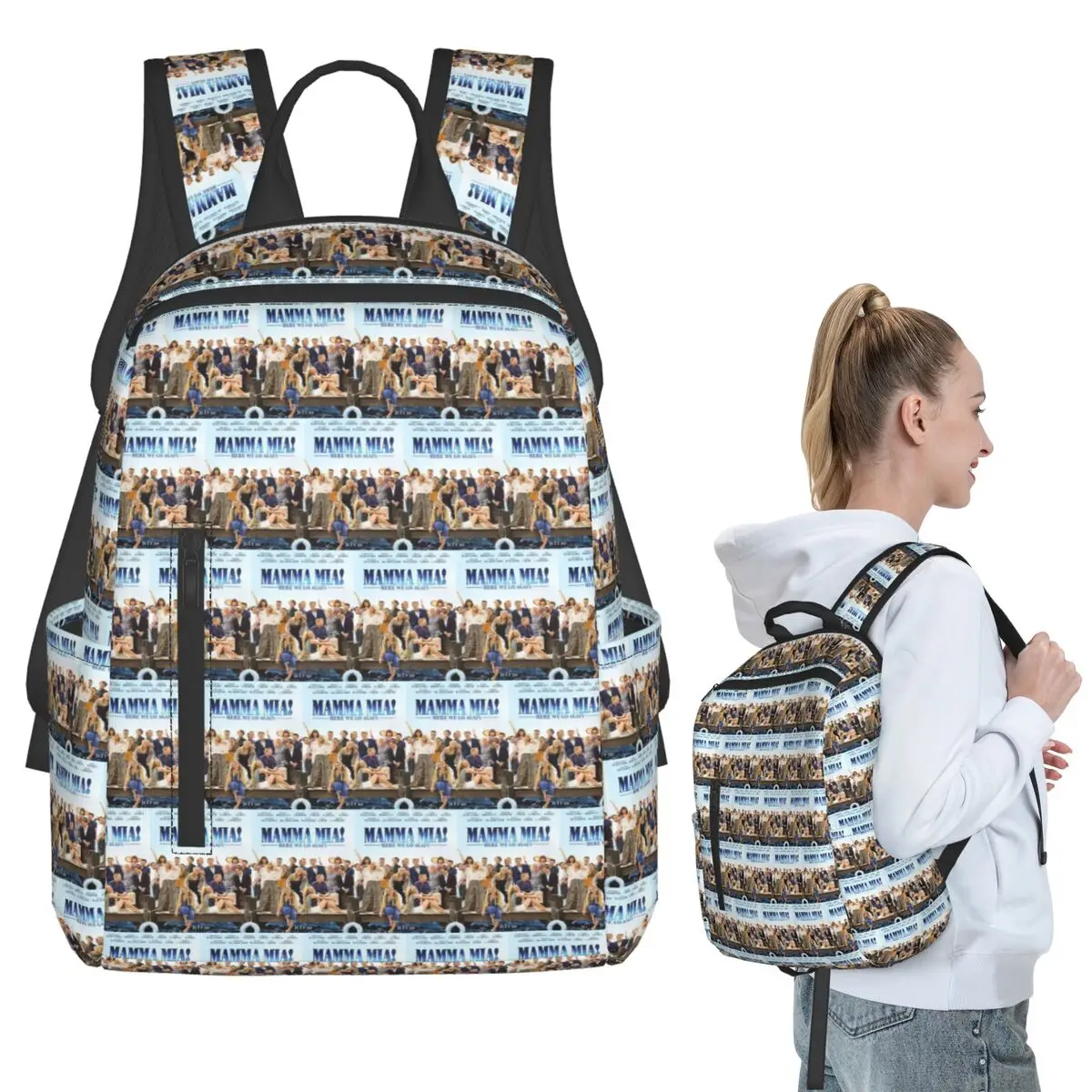 

Beautiful Model Mamma Romantic Musical Mia Drama Backpack Student BookBag Kids School Bag Laptop Shoulder Bags Boys Girls