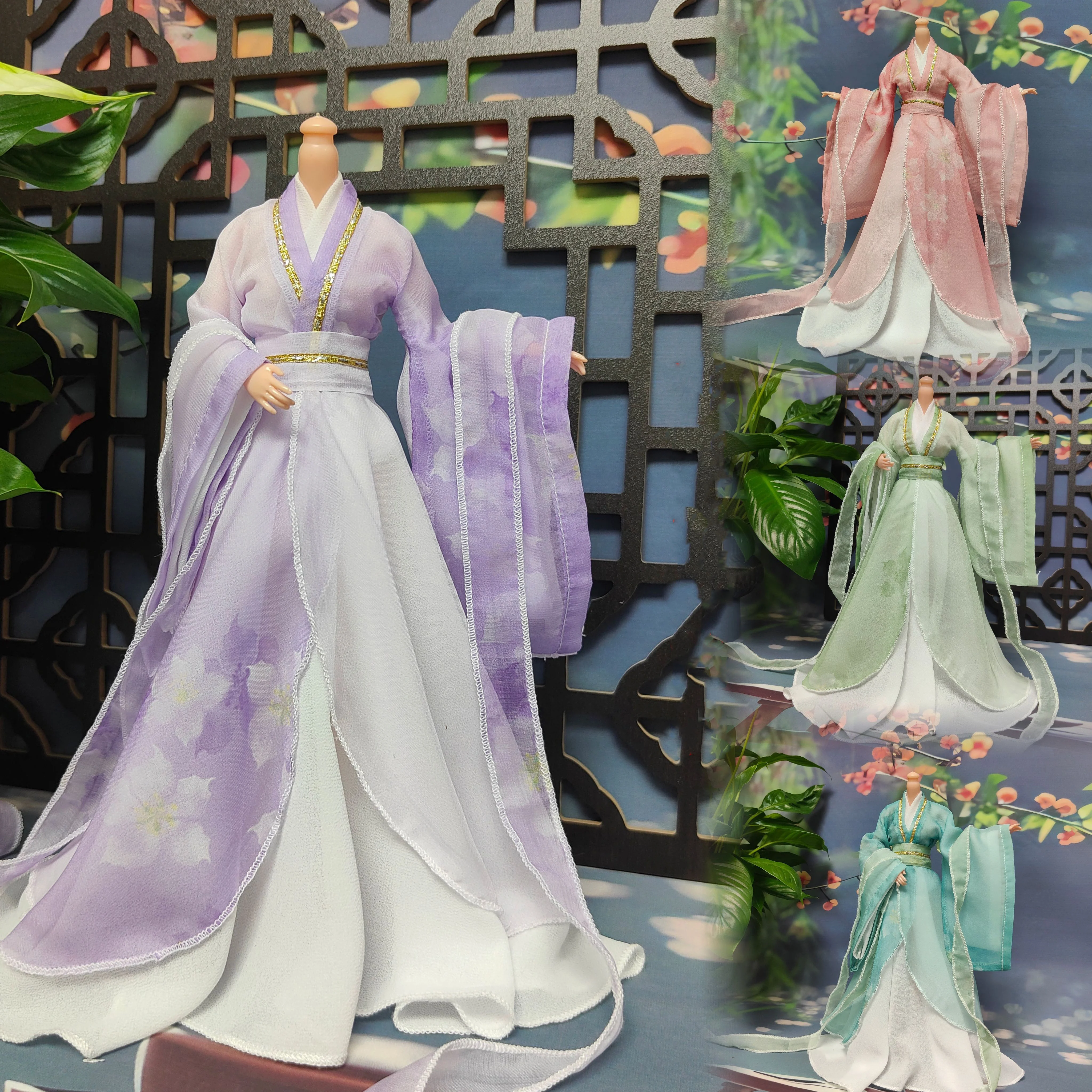 1/6 Scale Figure Doll BJD Clothes Ancient Costume Hanfu Robe Fairy Dress For BJD/SD YOSD Blyth Barbi OB27 Accessories A2147