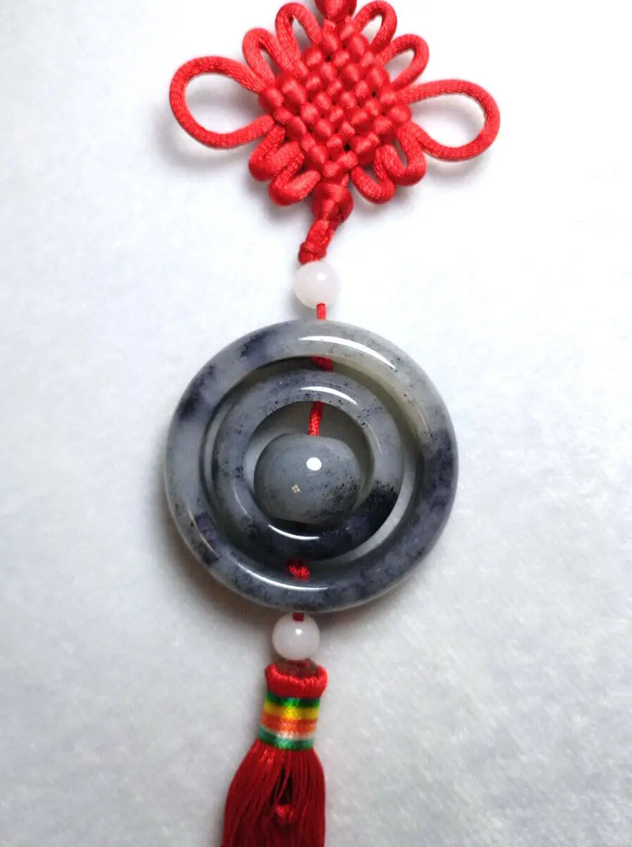 Chinese Natural Safe Car Rearview Mirror Pendant Lucky Hanging Ornament Decor view 4