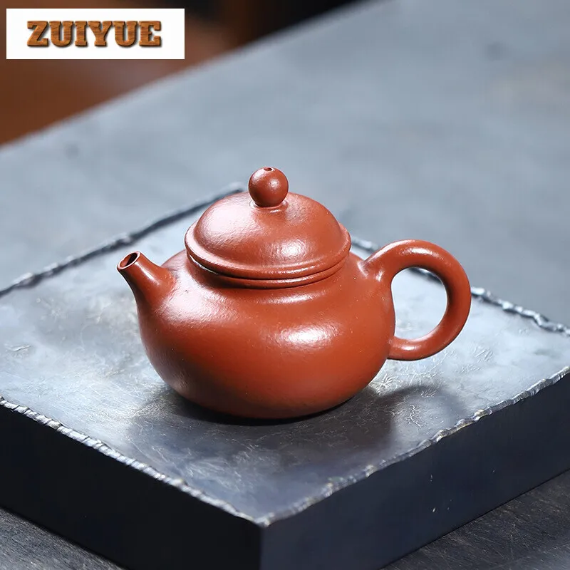 

100ML Exquisite Yixing Purple Clay Teapots Handmade Small Capacity Pot Raw Ore Zhu Mud Kettle Zisha Tea Set Craft Drinkware Gift