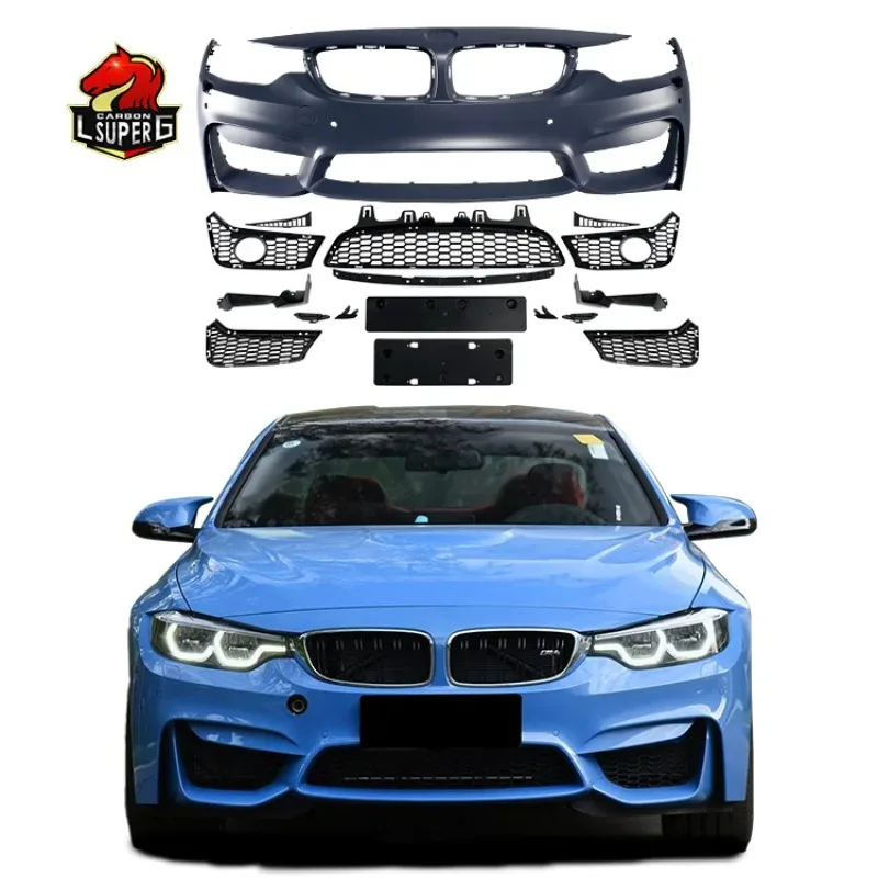 

M4 Style Body Kit For BMW 4 Series F32 F33 F36 2014-ON PP Material Front Bumper Rear Bumper Side Skirts Grill