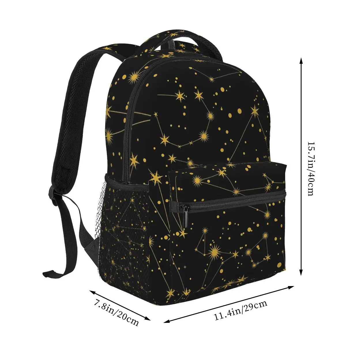 Night Sky Celestial Stars Zodiac Constellations Backpacks Boys Girls Bookbag Students School Bags Kids Rucksack Shoulder Bag