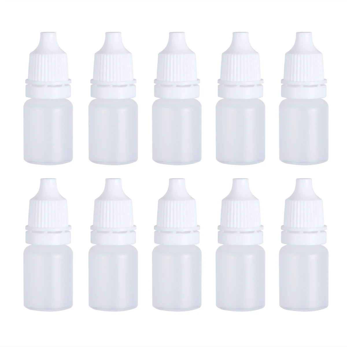 10 pz 5 ml Bottiglie contagocce vuote in plastica comprimibili Bottiglie contagocce liquido per occhi Bottiglia contagocce per occhi