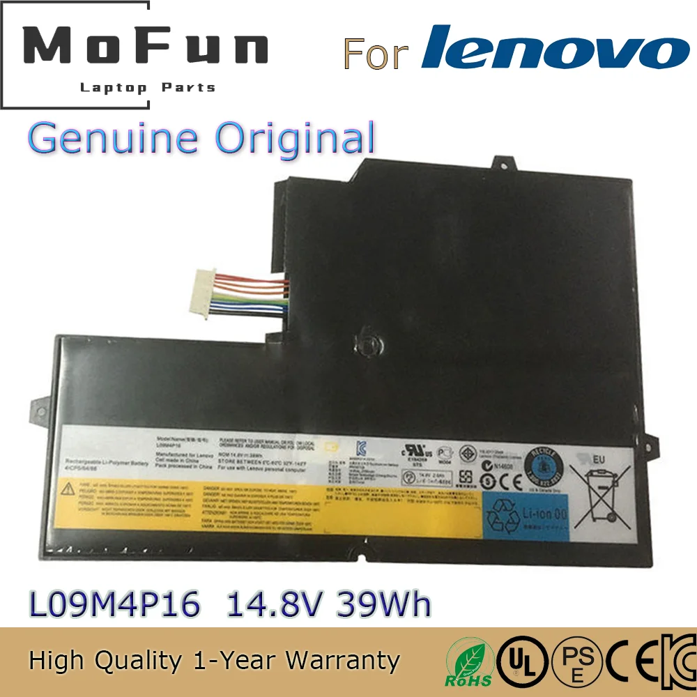 Brand New Original L09M4P16 14.8V 39Wh Laptop Battery for Lenovo IdeaPad U260 0876-3AU 0876-3BU 57Y6601