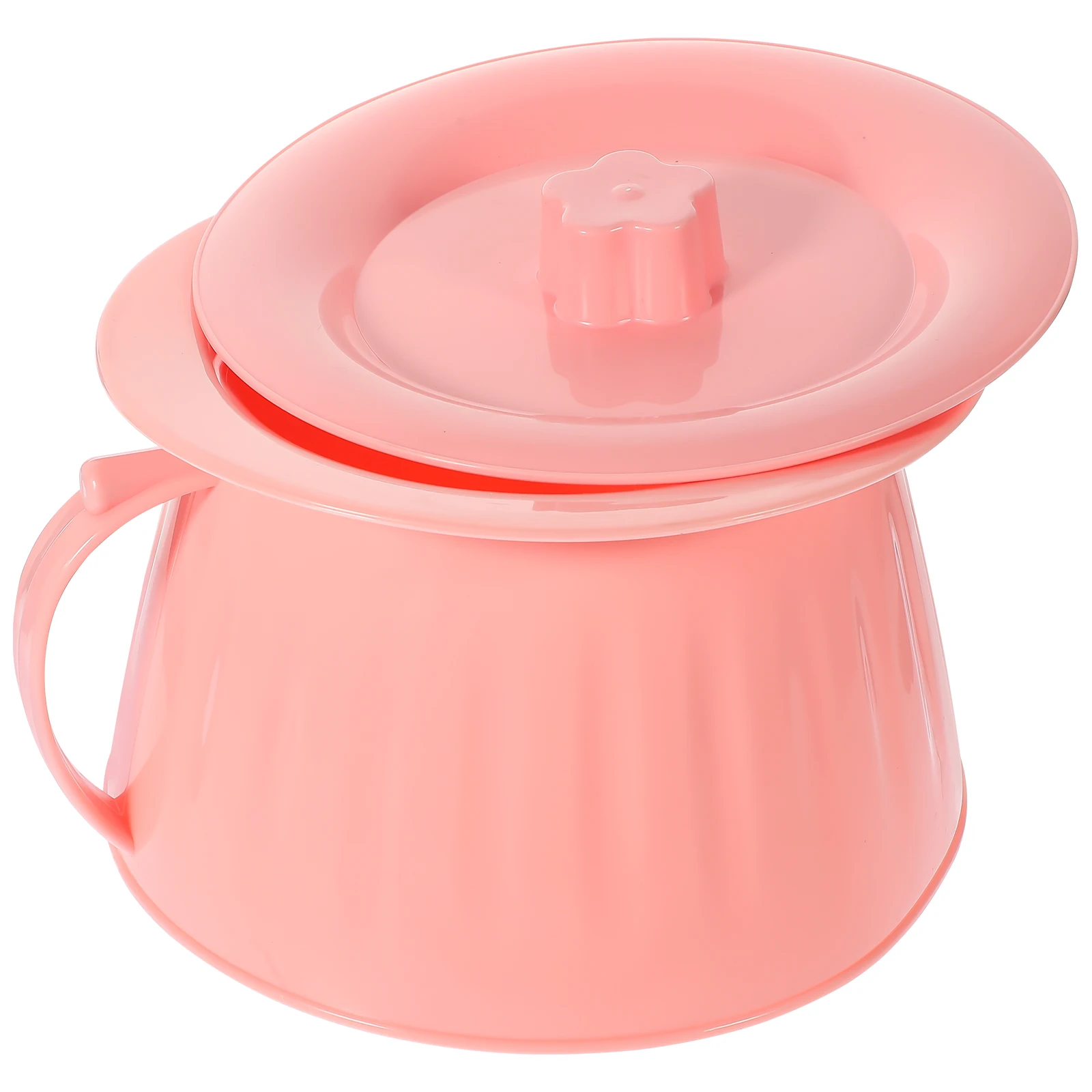 Portable Thick Covered Chamber Pot Handle Lightweight Plastic Urinal Spittoon Toilet Bedpan for Elderly Kids