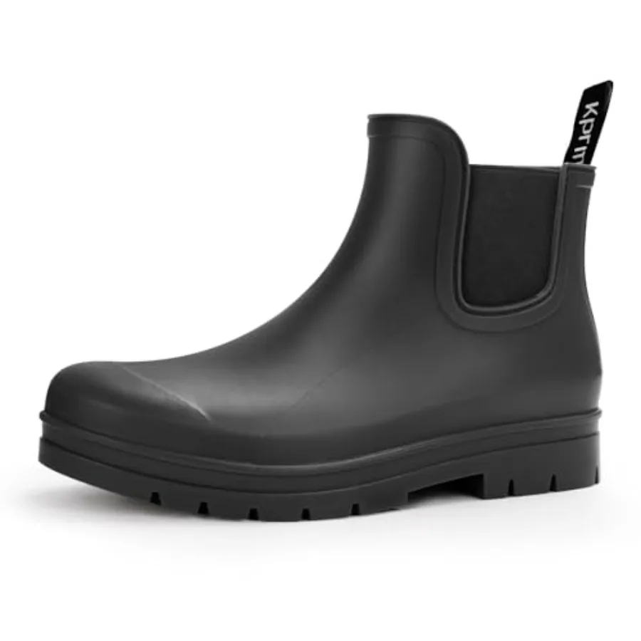 

Ankle Rain Boots for Women Waterproof, Short Womens Rubber Chelsea Rainboots, Garden Shoes for Mud Barn Gardening Yard Farm Wor