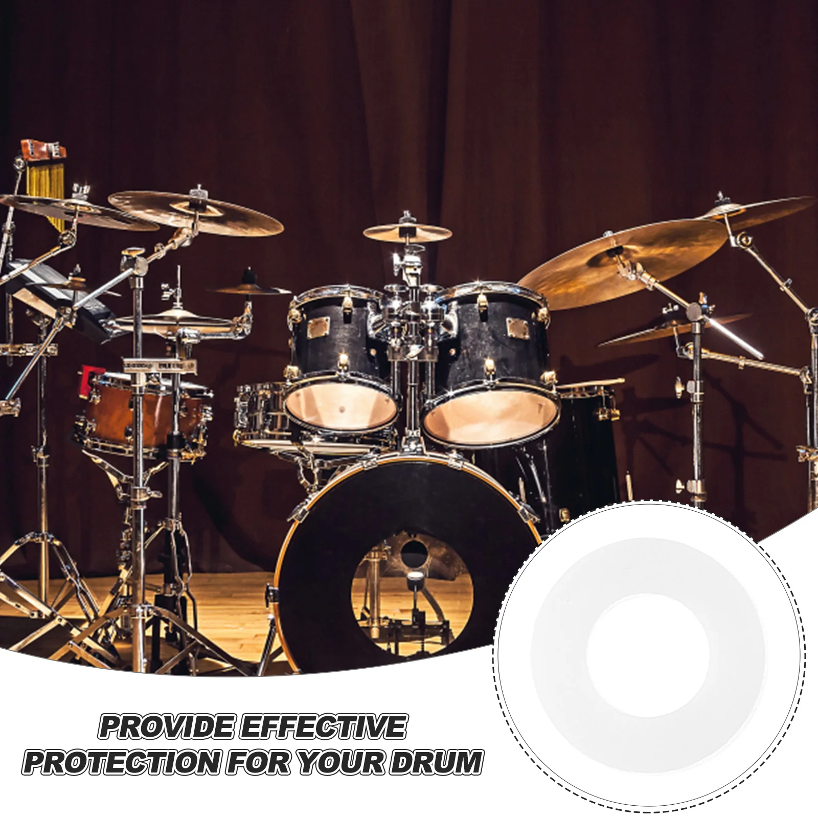 

20 Pcs Snare Drum Parts Plastic Washers Accessory Instrument Accessories White for Screws