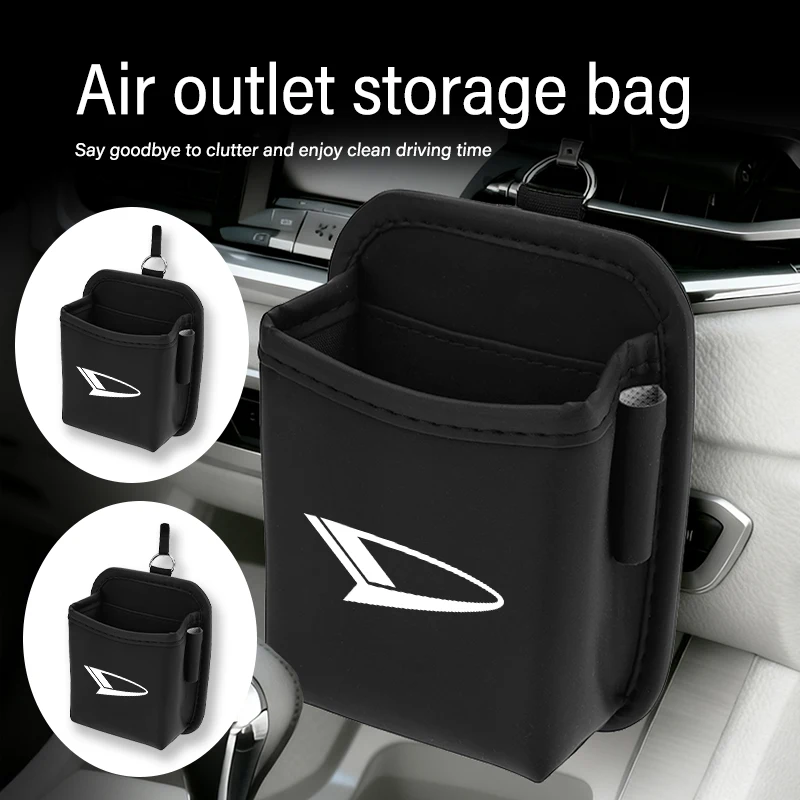 For Daihatsu Car Air Outlet Storage Box Hanging Phone Lipstick Lighter Organizer Bag Holder Move Terios YRV Terios Sirion Mira