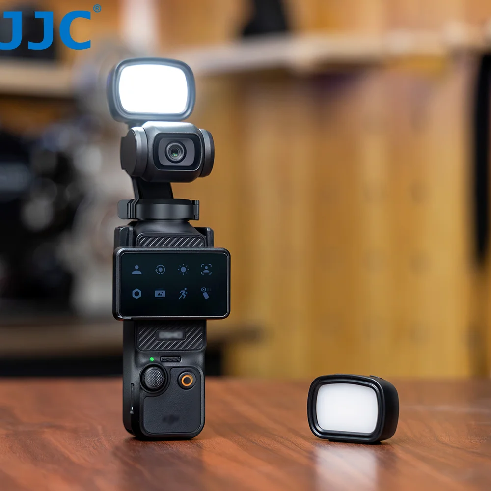 JJC lumière auxiliaire magnétique améliorée pour DJI Osmo Pocket 3 Rechargeable Selfie Mini LED lumière de remplissage poche 3 accessoires Vlog