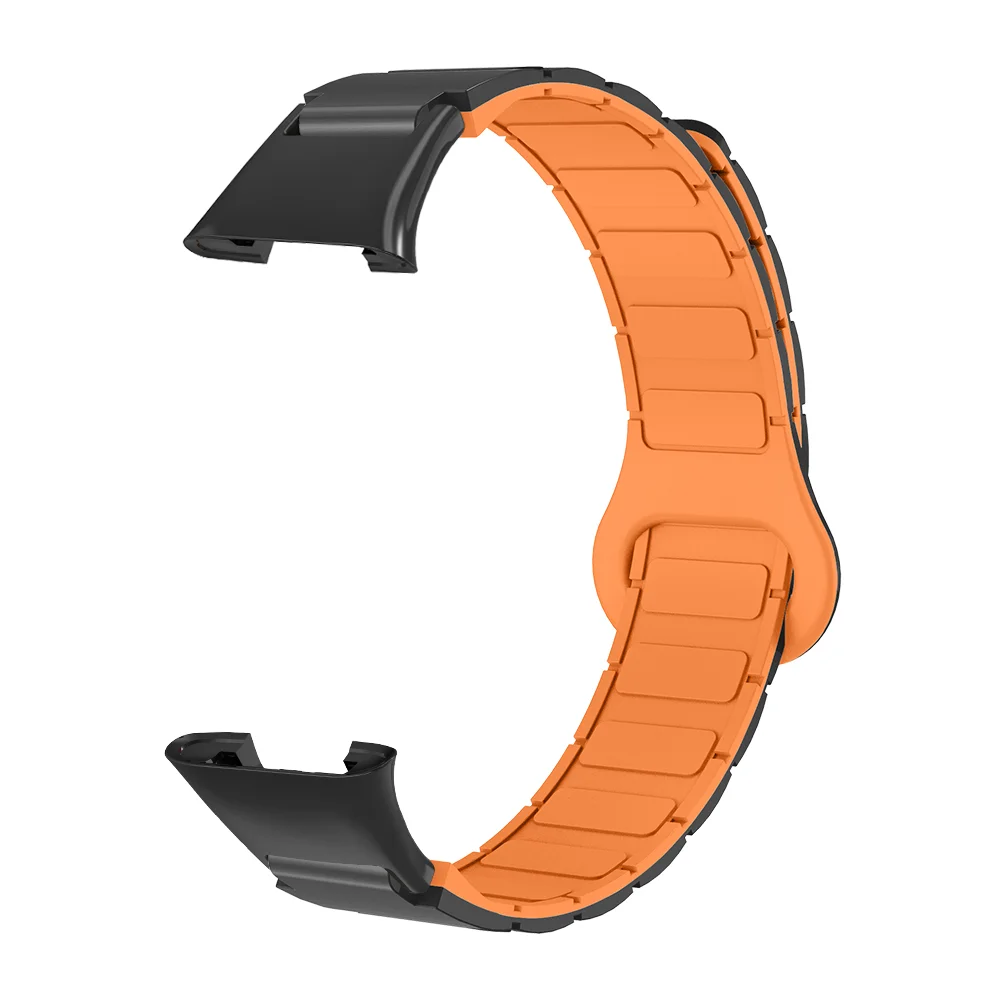 Xiaomi Band 7 Pro Armor 스타일 퀵 릴리스 Sweatproof 실리콘 Smartwatch Band Man Woman 용 교체 마그네틱 시계 스트랩