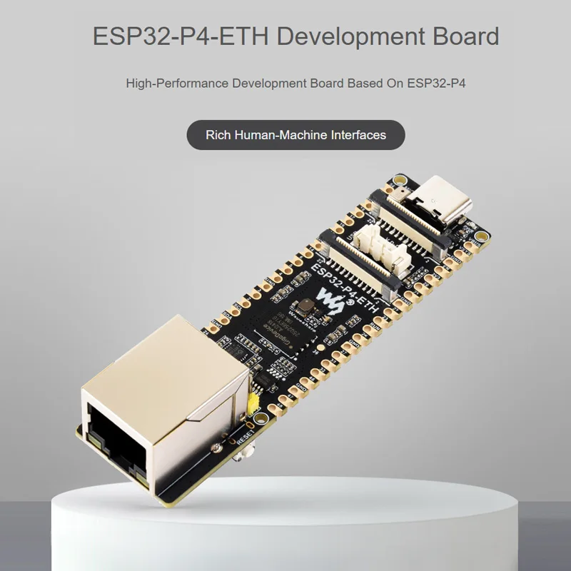 ESP32-P4-ETH RISC-V MCU 32MB PSRAM 32MB Flash Development Board with 100 Mbps RJ45 Ethernet Port Supports AI Speech Interaction