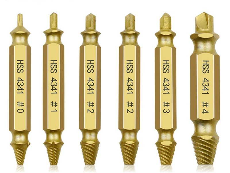 Damaged Screw Extractor Set HSS Drill Bit Stripped Broken Remover Small Easily Quickly Take Out Kit Easy Demolition Power Tools