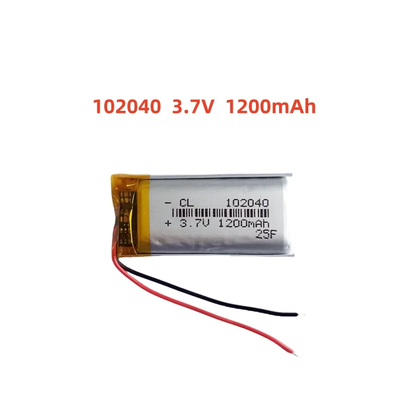 Silicone Wires 3.7V 1200mAH 102040 Polymer Lithium ion / Li-ion Battery For GPS Mp3 Mp4 Radio-controlled Device DVR CAM