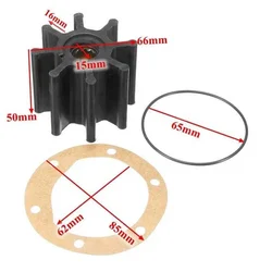 Flexible Water Pump Impeller for VOLVO 875593 877061 21951356 3841697 DJ 001-0801 VETUS 301