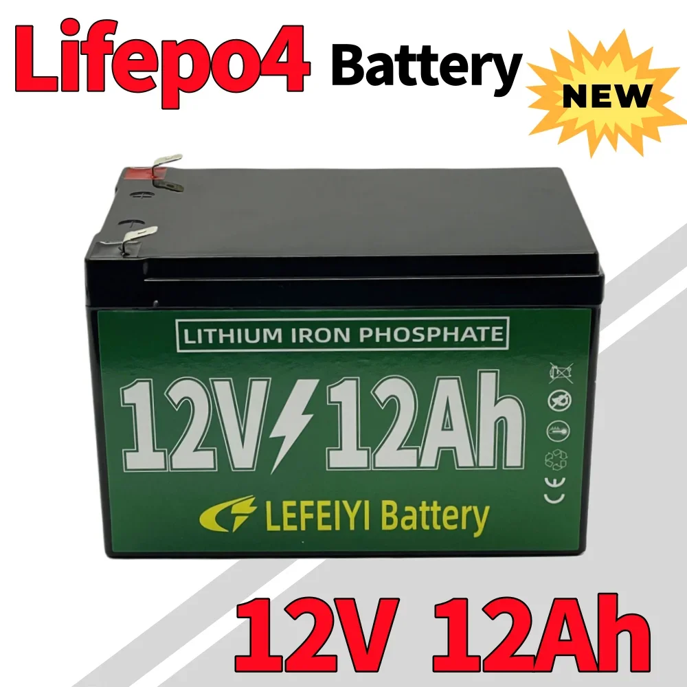 New 12V 12Ah battery Li-ion phosphate , For power supply of electric vehicles, solar street lights, and other equipment