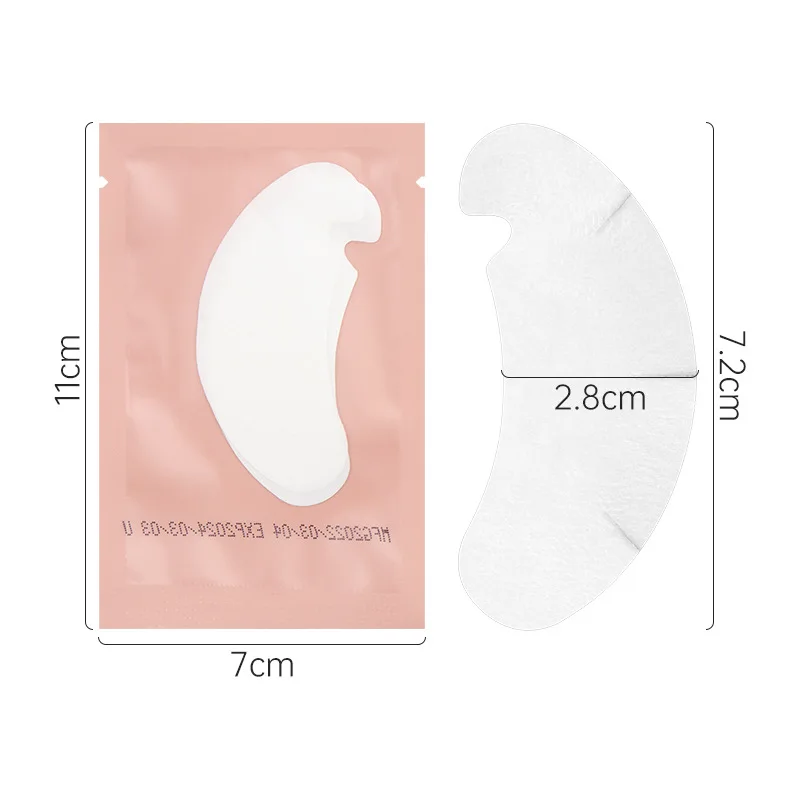 100 pares de almofadas de gel para os olhos de colágeno extensões de cílios almofadas de gel em forma de u sem fiapos sob almofadas de máscara de olho de hidrogel rosa preto