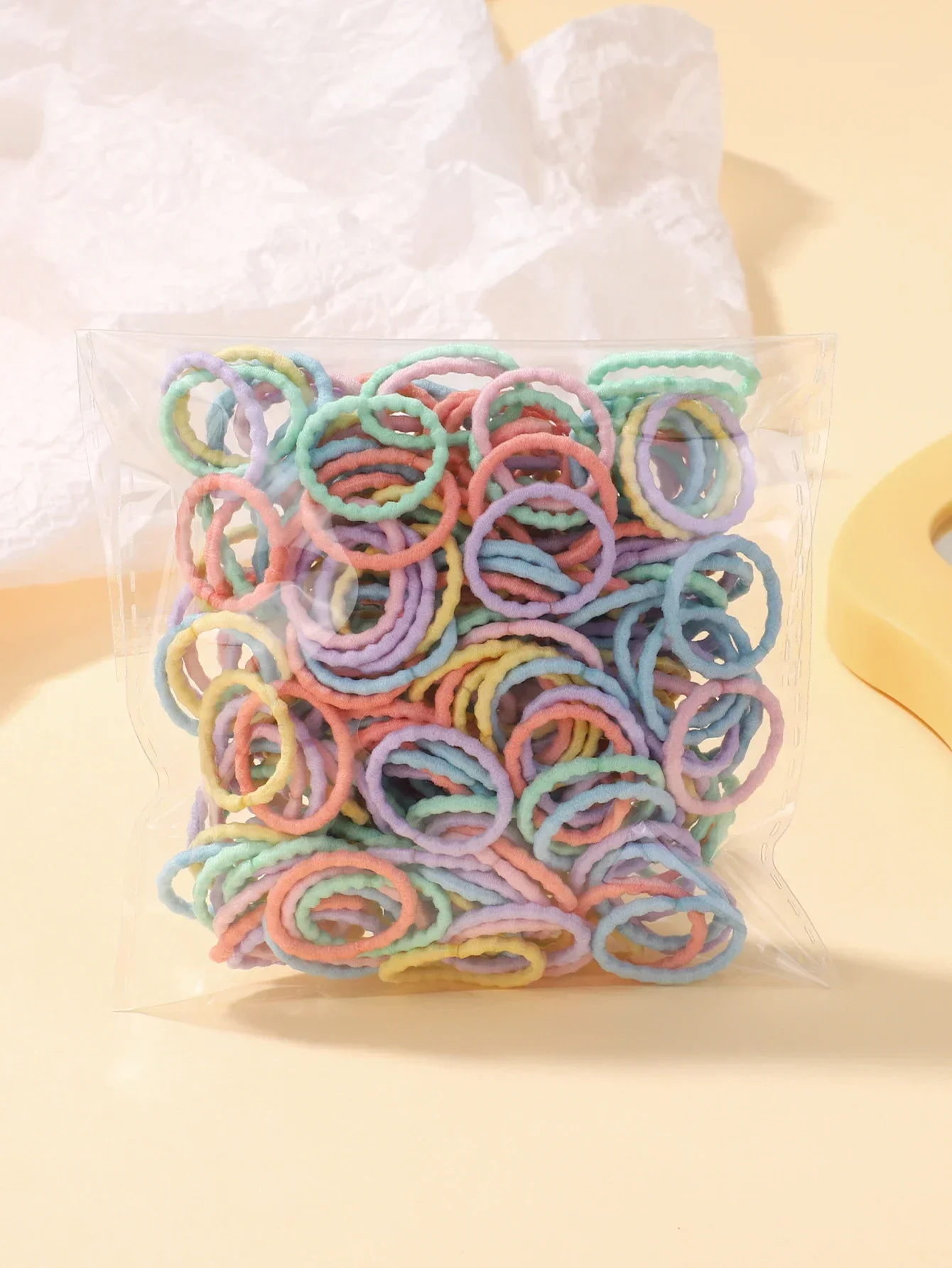 100Pcs New Colorful Elastic Hair Bands Baby Girls Small Children Ponytail Holder Kids Headband Rubber Band Hair Tie Accessories