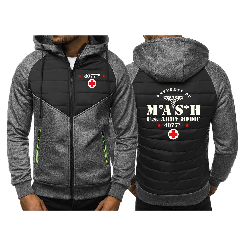 Vintage Mash Tv Show 2026 Men's Cotton Thermal Hoodie Resistant Jacket Multi Functional Casual Outdoor Sport Coat