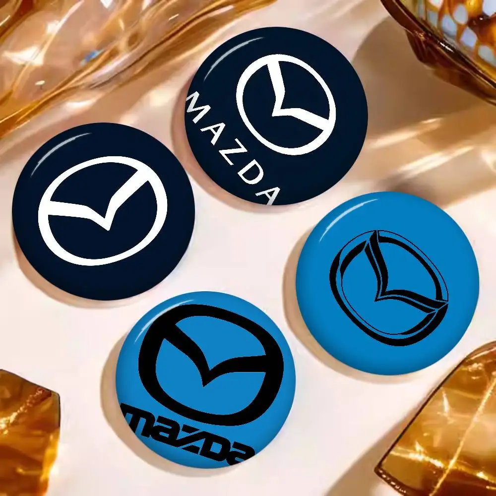 M-Mazda Sporty-Practical Photo Brooches Creative Round Badge Gifts Pins 32/44/58mm