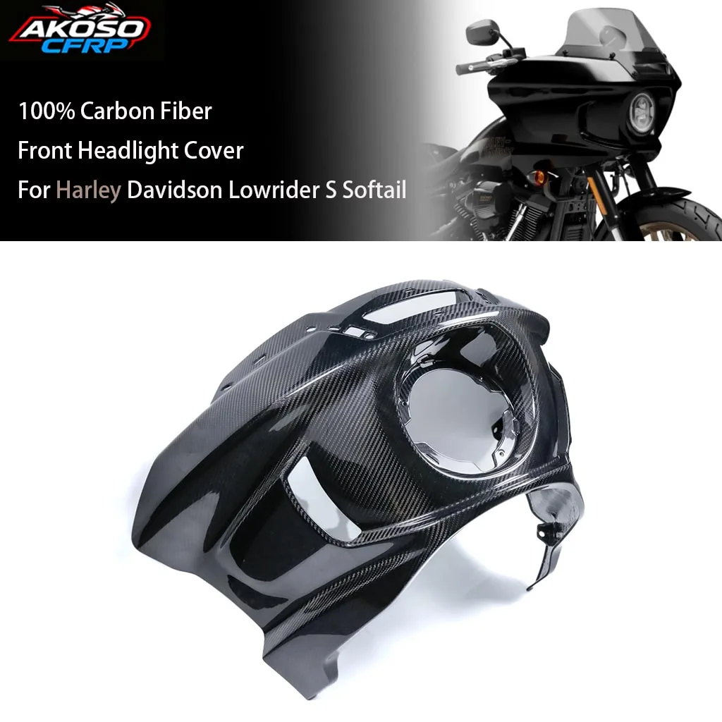 

Carbon Fiber Front Fairing Kit Headligh Cover For Harley Davidson Lowrider S 2022-2025 Softail 2018+Motorcycle Accessories Guard