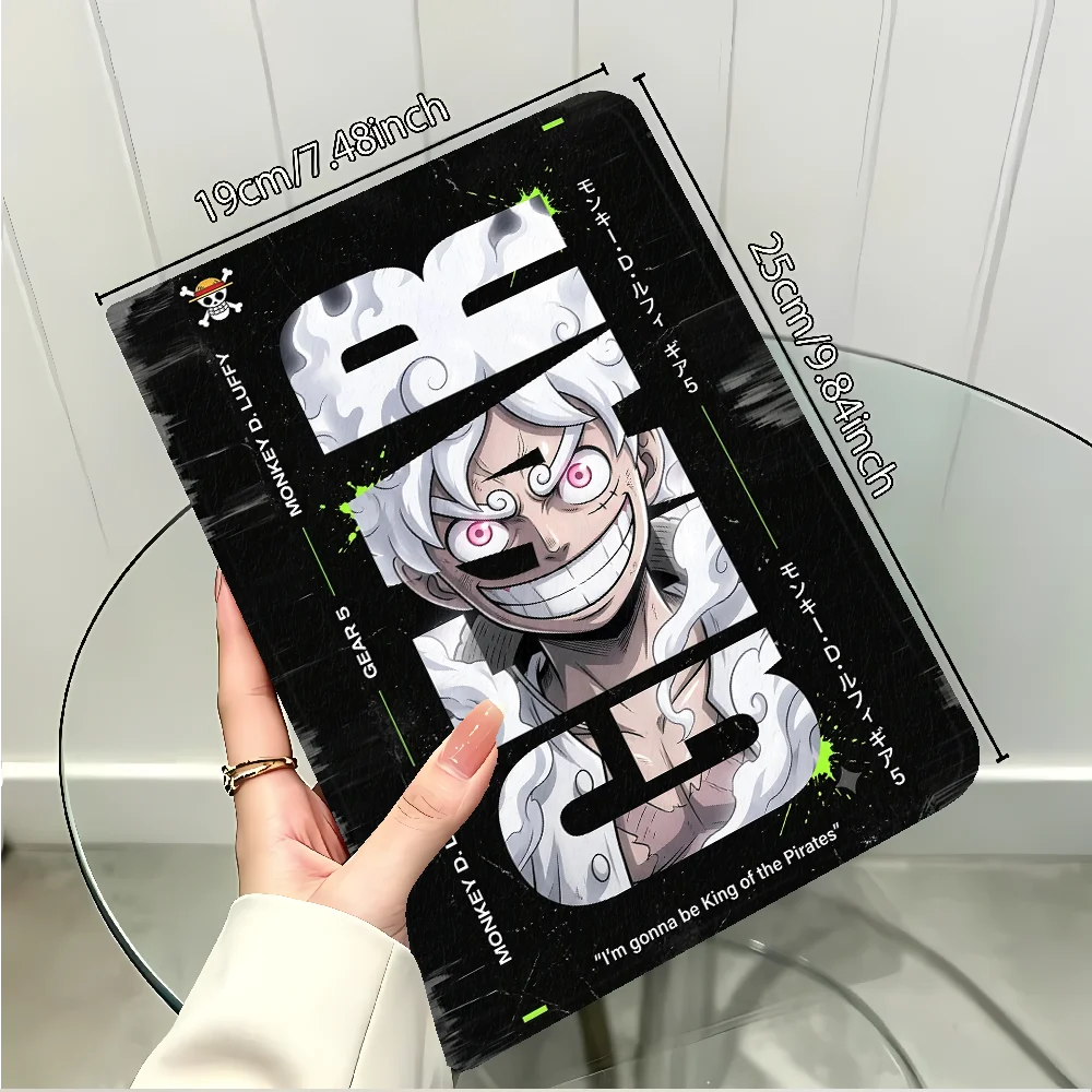with Pencil Slot Case for Apple iPad 10th 7/8/9th Air 11 13 M4 M3 M2 A16 2026 Pro11 13 Air 4/5/6th Cute One Pieces Luffys
