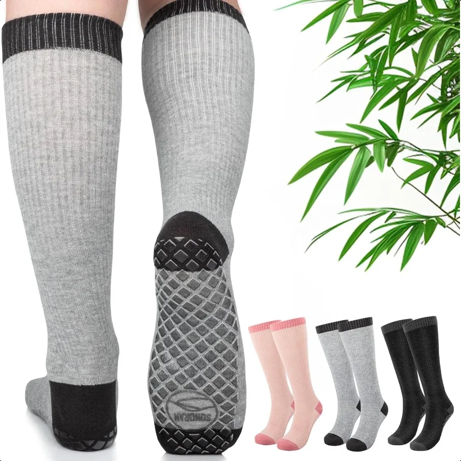 

Comprion Socks for Pregnant Women 2 3 Pairs 1520 mmHg Bamboo Viscose Nonslip Sock for Nurses Pregnancy