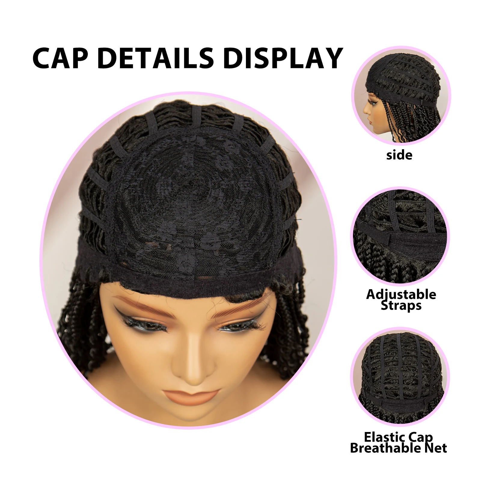 14 Inces Synthetic Box Braided Wigs with Bangs Lace Front Braiding Wigs for Black Women Knotless Wigs Dreadlock Braods Twisted