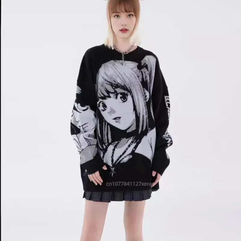 新しい女性のストリートダンス衣装セーター、ラウンドネックルーズニットセーターをベースとして、女性用ヒップホップカジュアルトップジャケット