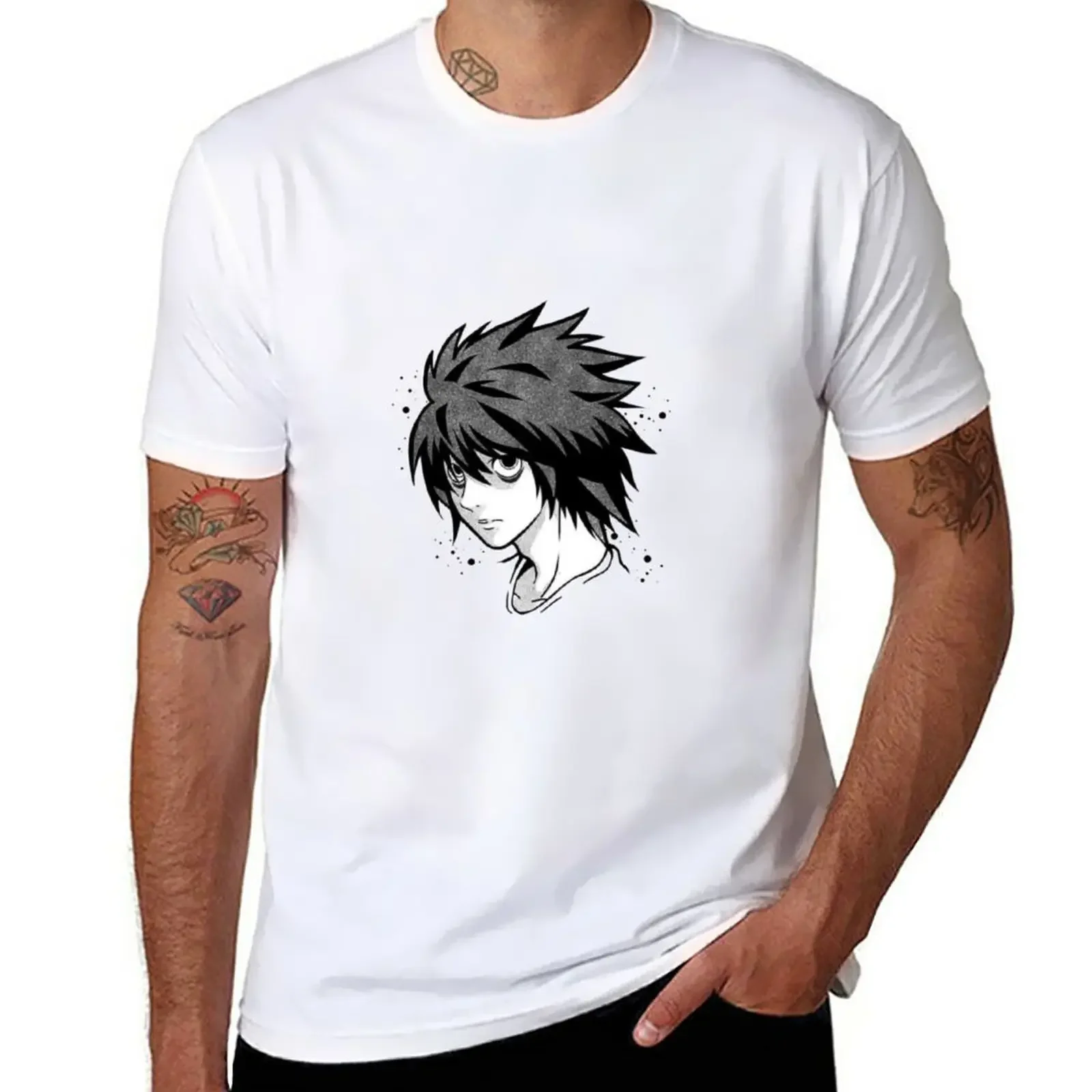 

lawliet T-Shirt anime clothes tops T-shirts for men cotton