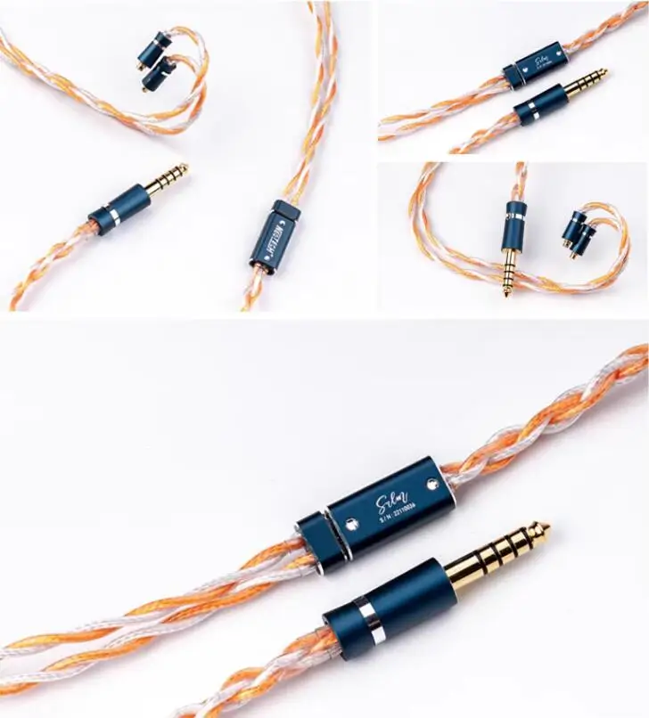 Neotech Blue Fin Tuna Earphone Single Crystal Copper Plated HiFi Interchangeable Pin Plug Upgrade Cable