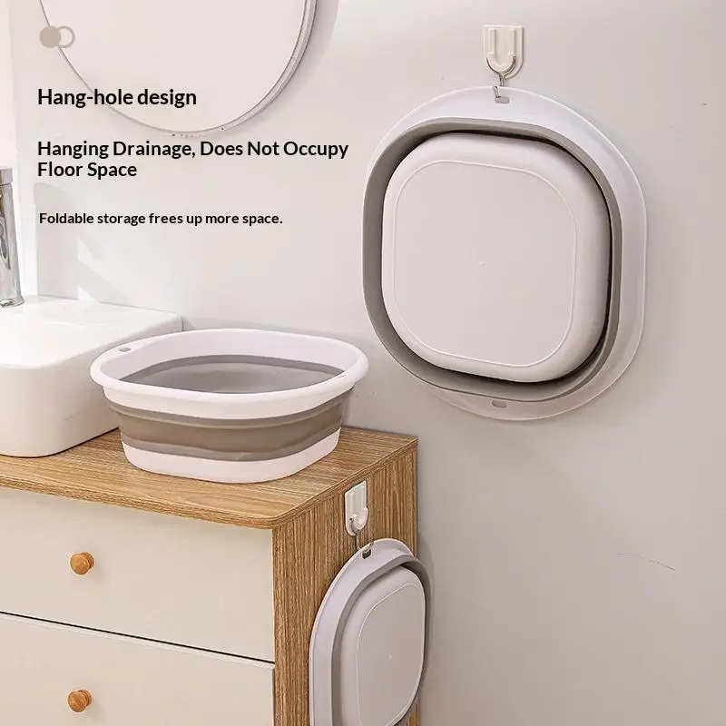 

3-Piece Portable Collapsible Basin Set, Ultra-Light & Space-Saving for Travel, Camping, Dormitory, and Outdoor Use