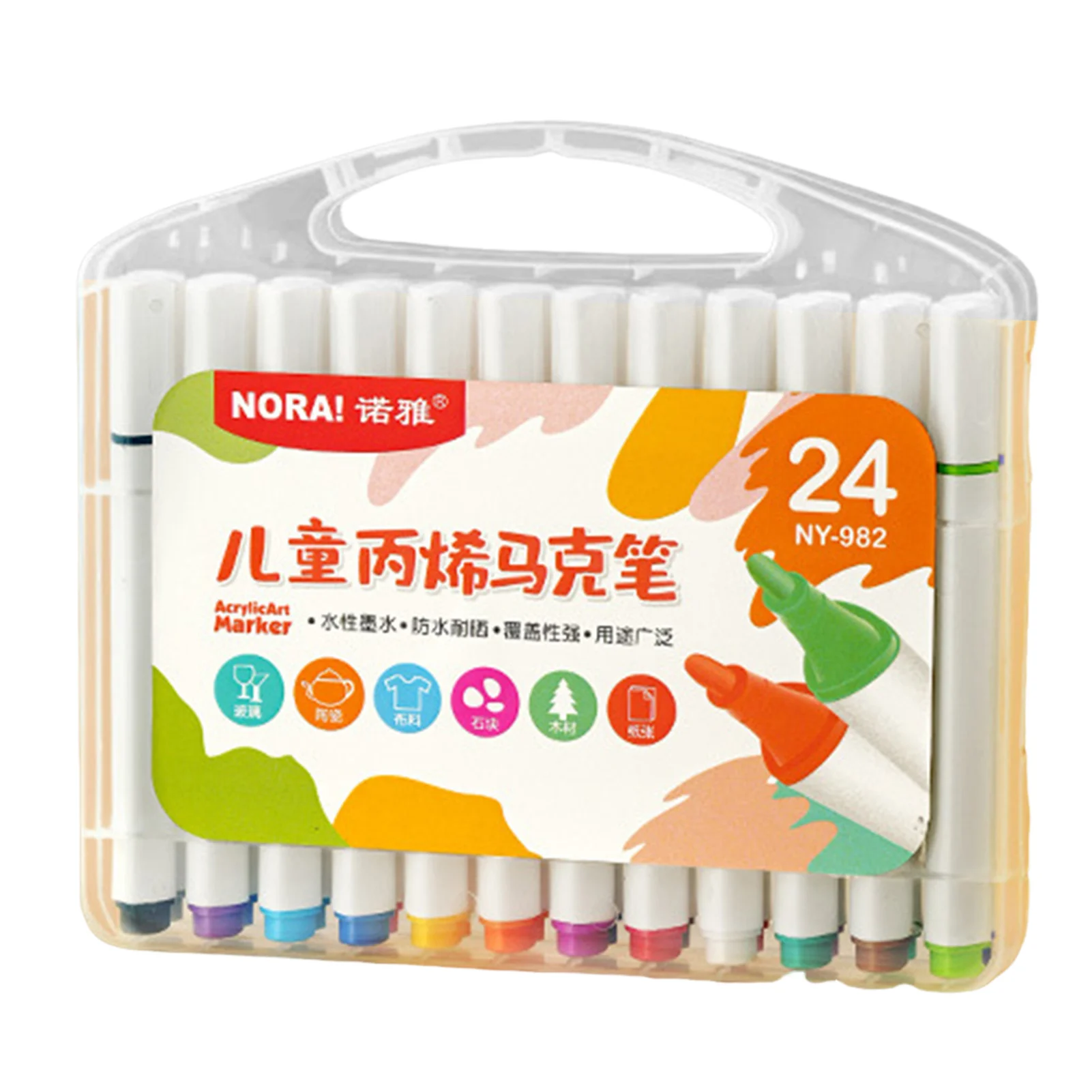 

Acrylic Paint Marker Pens Set Fine & Bold Writing and Coloring Tips Pen Art Supplies for Adults and Kids NOV99