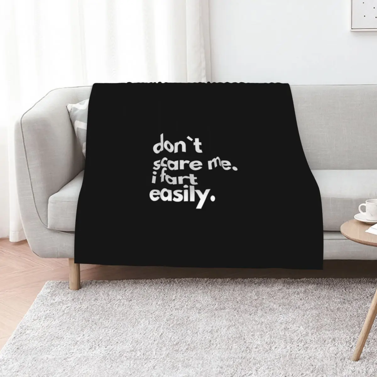 Don`t Scare Me I Fart Easily Funny T-Shirt Throw Blanket Thin Winter beds Bed covers christmas decoration Sofa Throw Blankets
